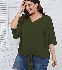 Plus size womens blouse