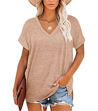 NEYOUQE Womens Loose Long/Short Sleeve T Shirts Casual Comfy Tops Tee Shirt Women&#39;s Tunics